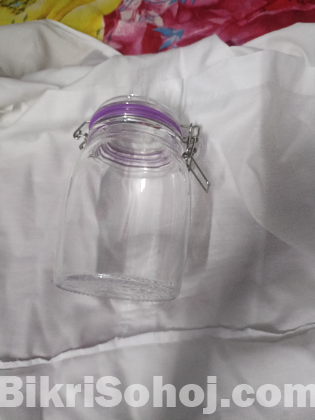 Glass jar and bottle